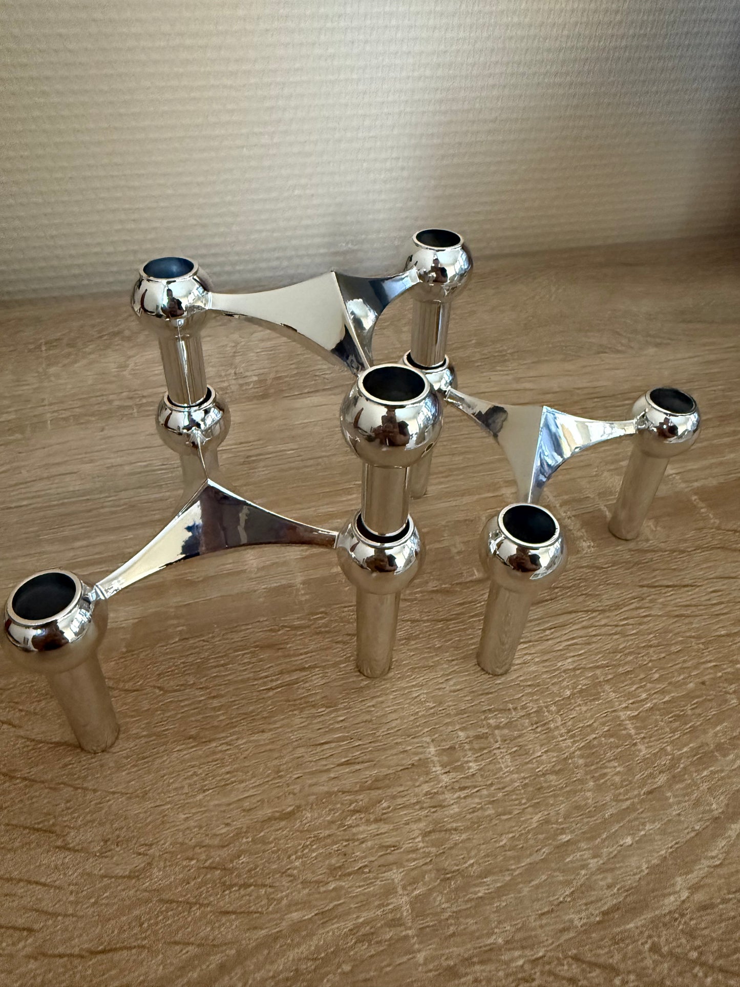 Modular Chrome Candle Holders - Mid-Century - Modern Style