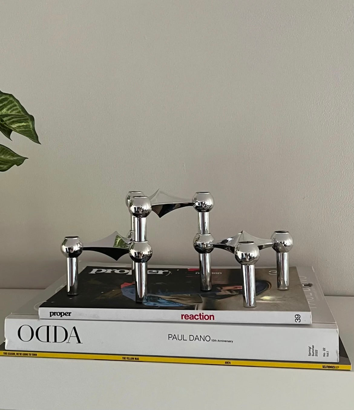 Modular Chrome Candle Holders - Mid-Century - Modern Style